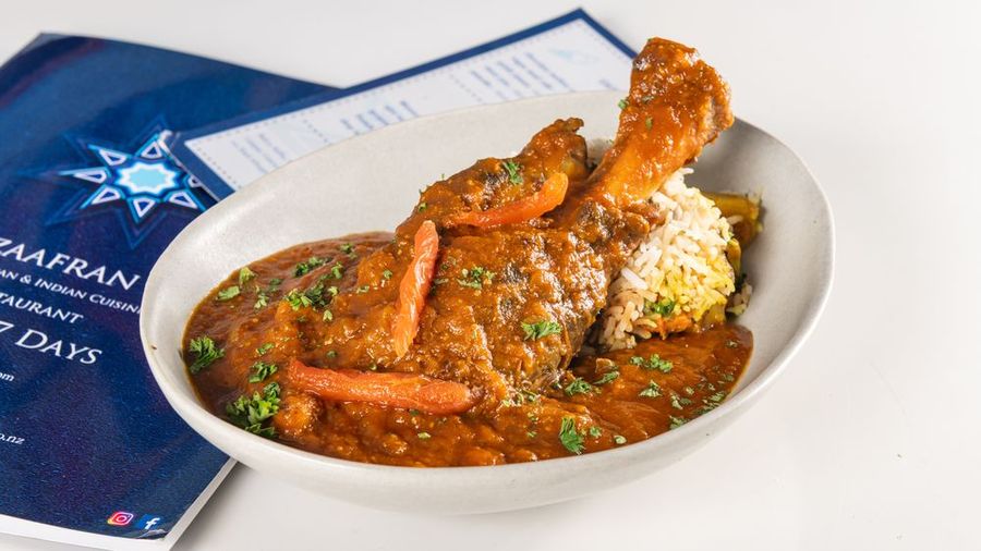 Slow-cooked lamb shank