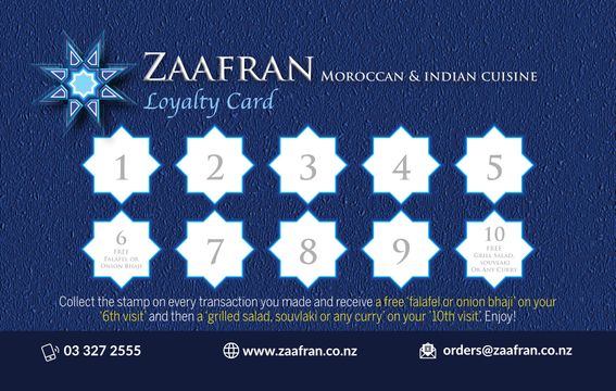 The Zaafran Loyalty Card
